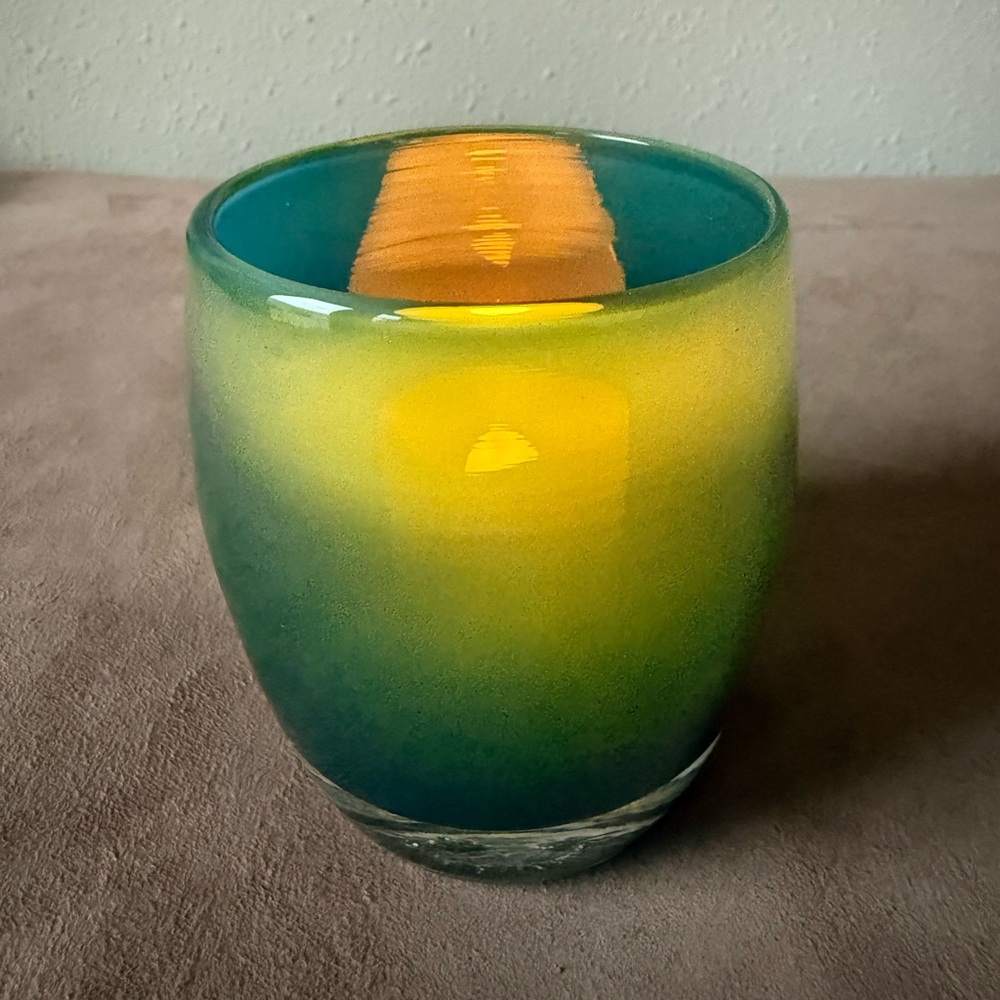 Glassybaby Teal Candle Holder - Picture 2 of 9